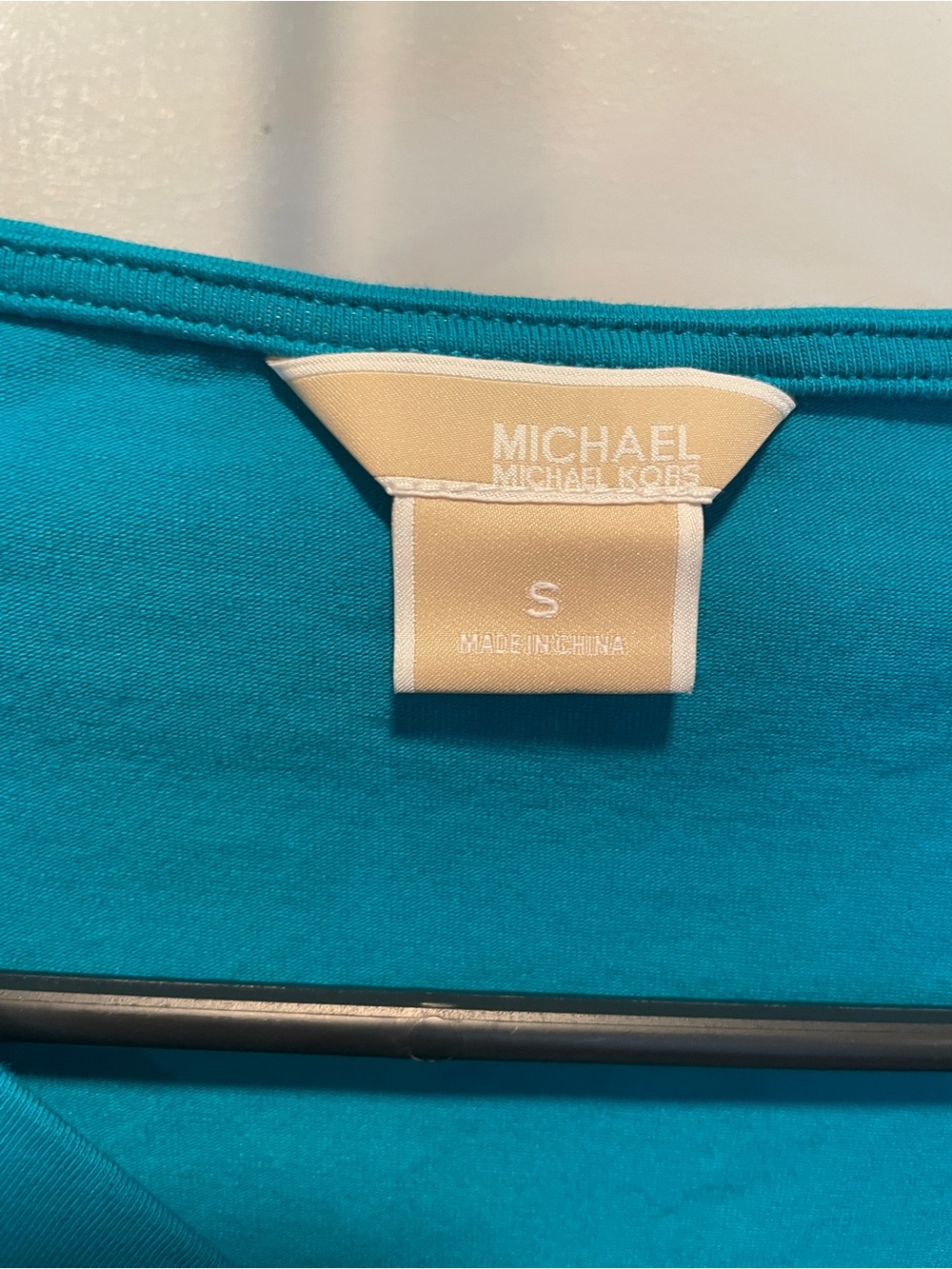 Michael Kors Teal Crew Neck Top size S - Picture 2 of 4